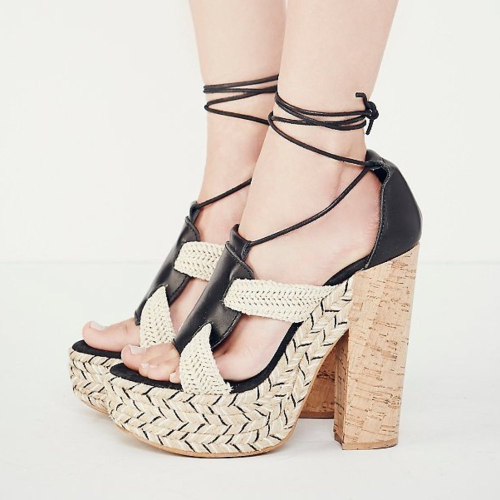Free People High Society Heels Black Size 36